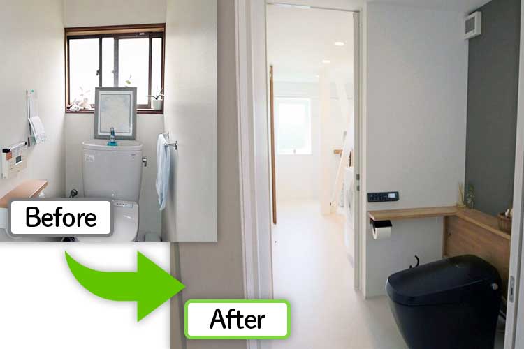 戸建てのトイレリフォーム例